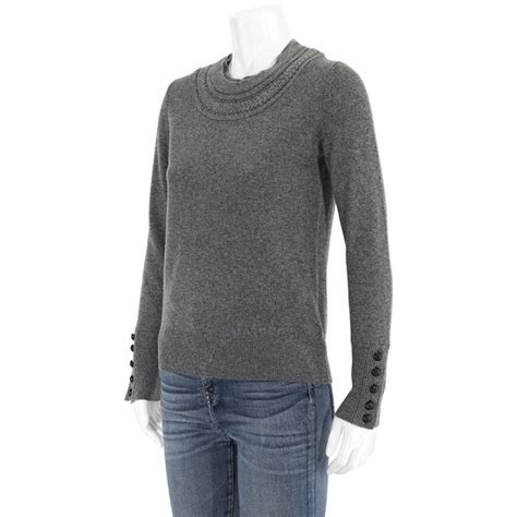 burberry carapelle grey small sweater|burberry knitwear for women.